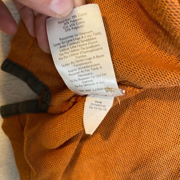 Eddie Bauer Mens Polo Shirt 2XL Orange Travex Performance Blend Lightweight Shor - Picture 8 of 10
